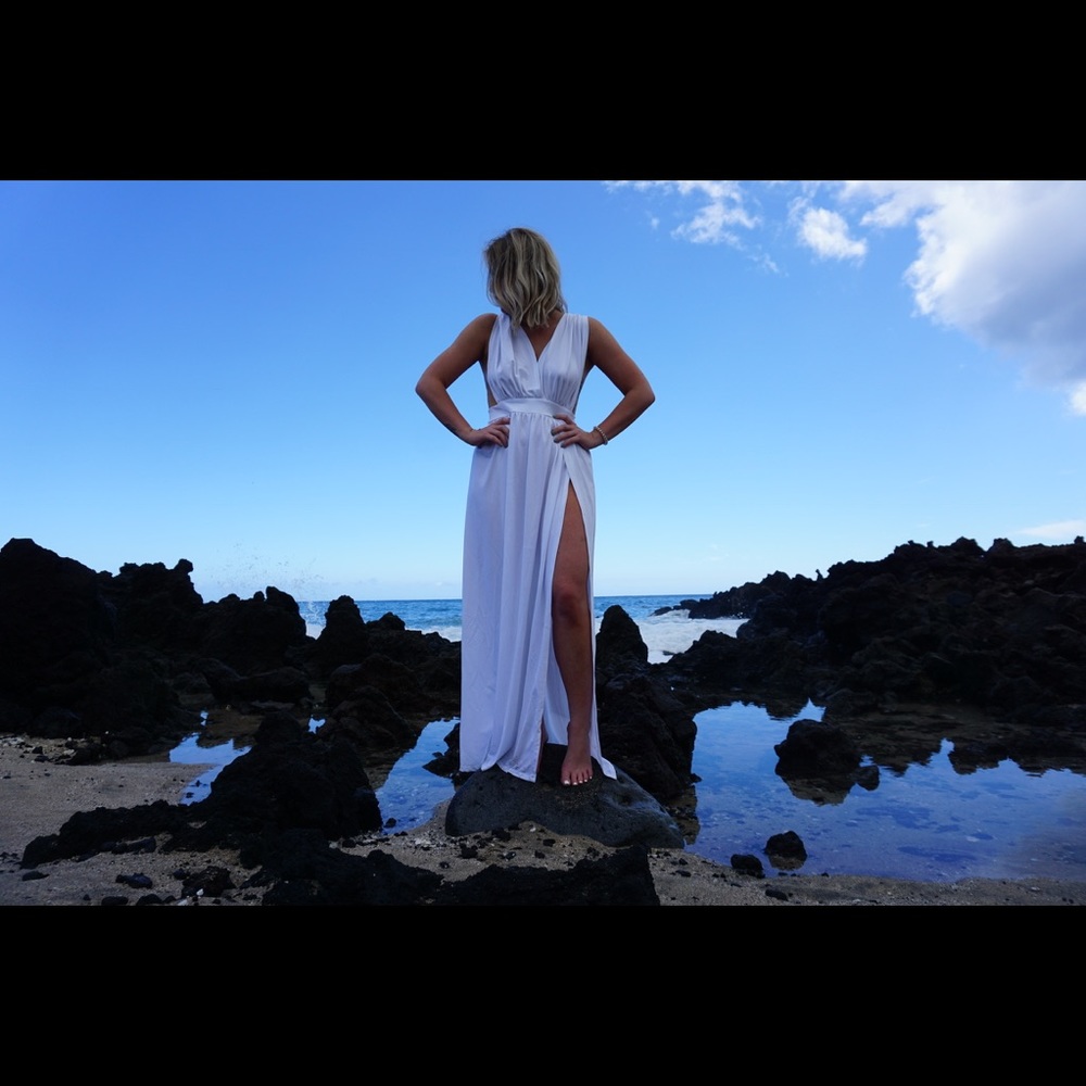 White strappy dress